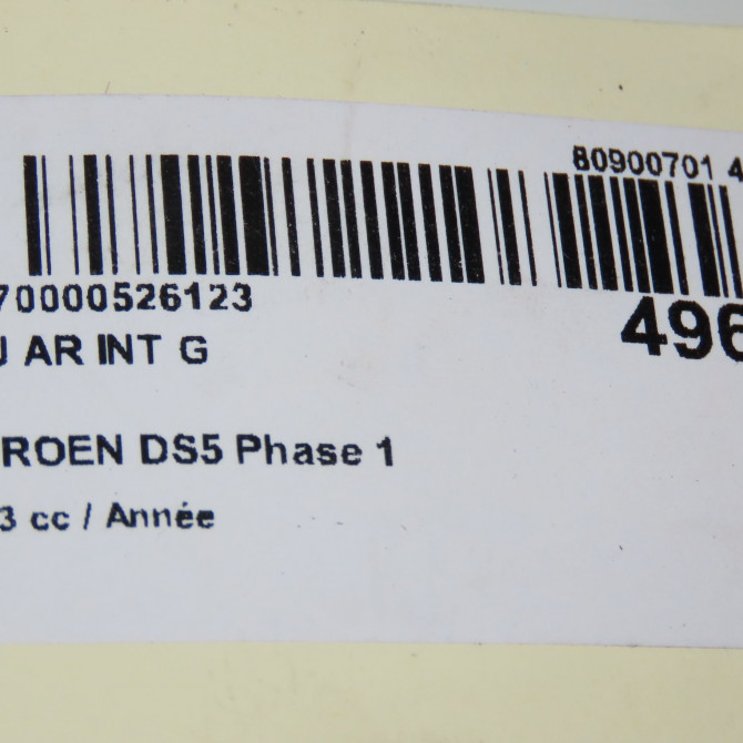 Feu arrière interieur gauche occasion CITROEN DS5 Phase 1 06-2011->... 9803168080 6
