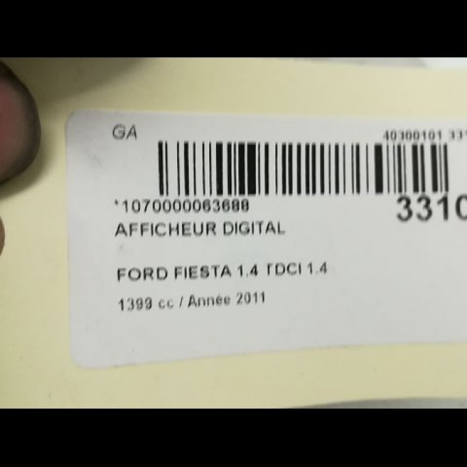Afficheur digital occasion FORD FIESTA VI Phase 1 10-2008->11-2012 1.4 TDCI 70ch 3