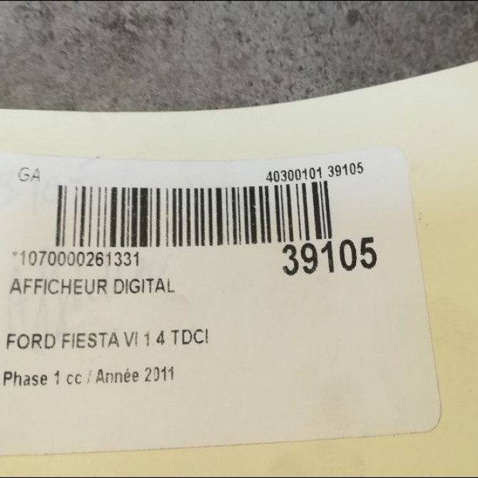 Afficheur digital occasion FORD FIESTA VI Phase 1 10-2008->11-2012 1.4 TDCI 70ch 3