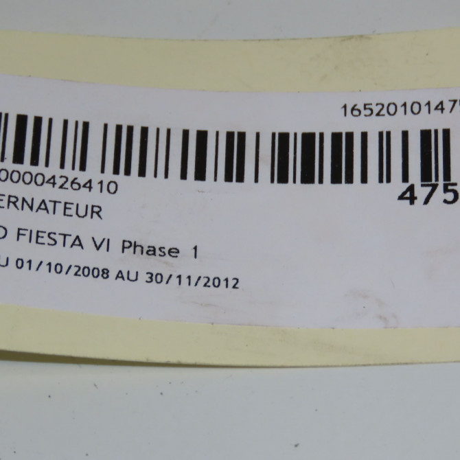 Alternateur occasion FORD FIESTA VI Phase 1 10-2008->11-2012 1.4i 2265722 8