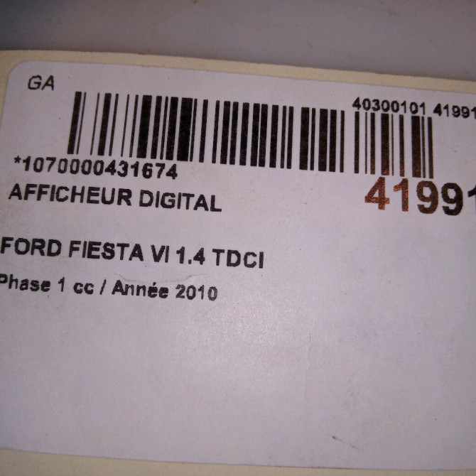 Afficheur digital occasion FORD FIESTA VI Phase 1 10-2008->11-2012 1.4 TDCI 68ch 4