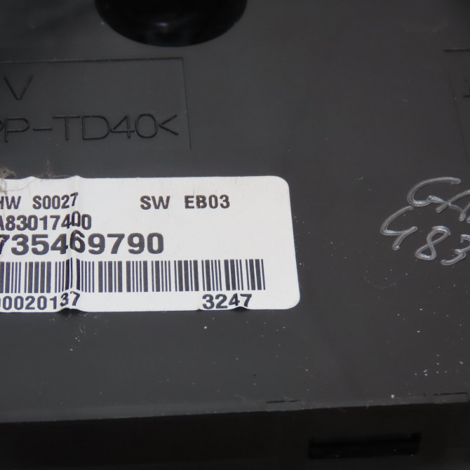 Commande de chauffage occasion FIAT IDEA Phase 1 04-1995->04-1999 1.3 DT 90ch 735490955 3