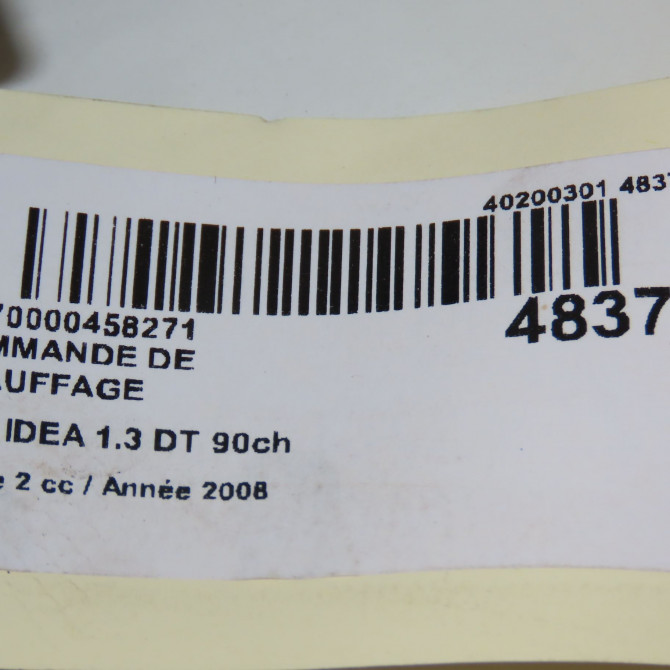 Commande de chauffage occasion FIAT IDEA Phase 1 04-1995->04-1999 1.3 DT 90ch 735490955 4