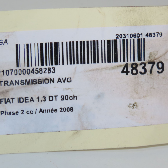 Transmission avant gauche occasion FIAT IDEA Phase 1 04-1995->04-1999 1.3 DT 90ch 46308523 5