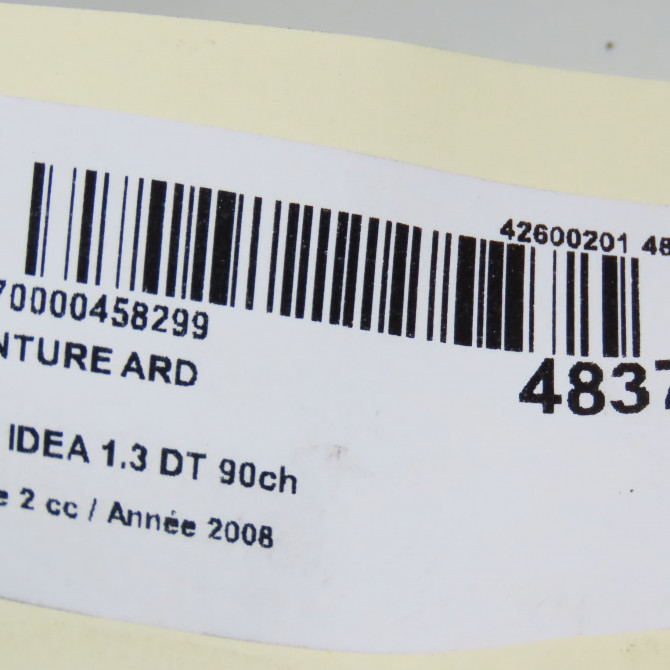 Ceinture arrière droite occasion FIAT IDEA Phase 1 04-1995->04-1999 1.3 DT 90ch 735466713 3