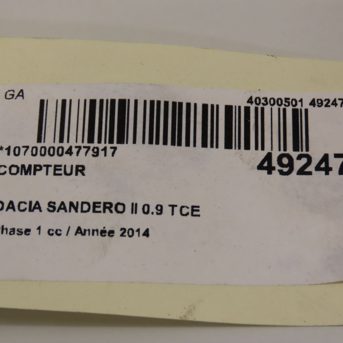 Compteur occasion DACIA SANDERO II Phase 1 10-2012->... 0.9 TCE 90ch 248095021R 5