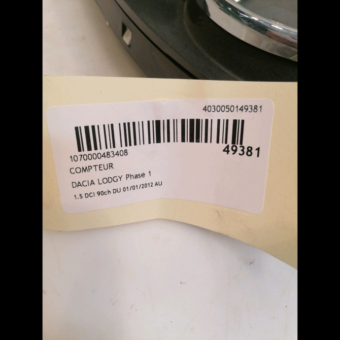 Compteur occasion DACIA LODGY Phase 1 01-2012->... 1.5 DCI 90ch 248095021R 4