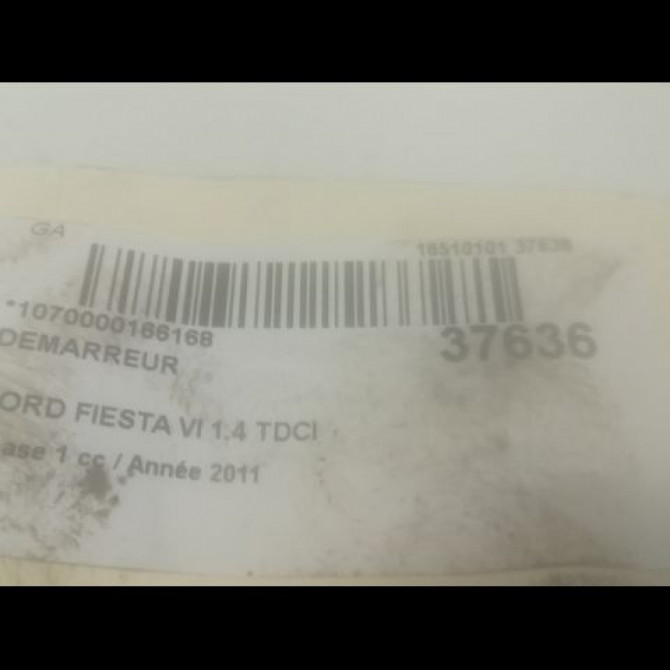 Démarreur occasion FORD FIESTA VI Phase 1 10-2008->11-2012 1.4 TDCI 70ch 1734633 3