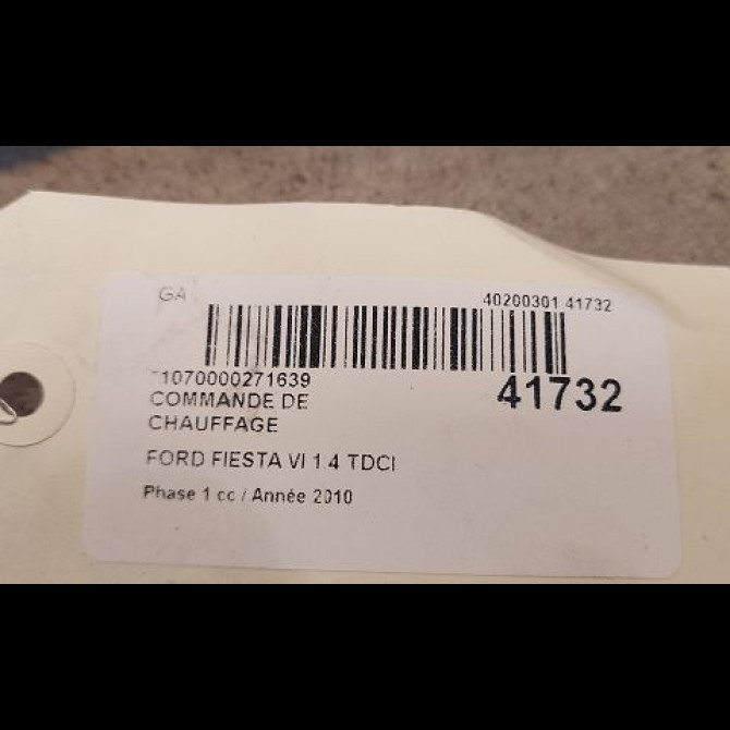 Commande de chauffage occasion FORD FIESTA VI Phase 1 10-2008->11-2012 1.4 TDCI 68ch 1775088 3