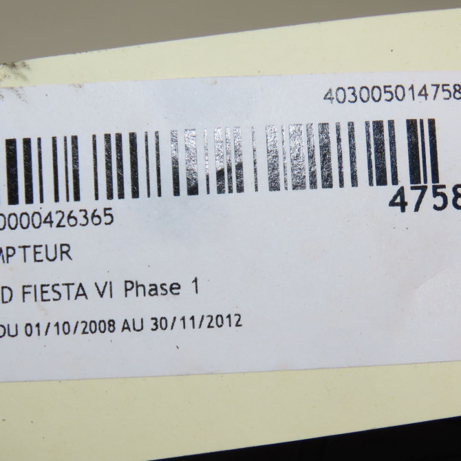 Compteur occasion FORD FIESTA VI Phase 1 10-2008->11-2012 1.4i 1775546 4