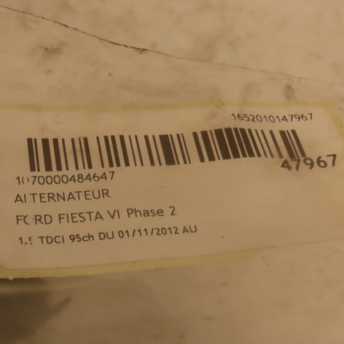 Alternateur occasion FORD FIESTA VI Phase 2 11-2012->... 1.5 TDCI 95ch 2251619 4