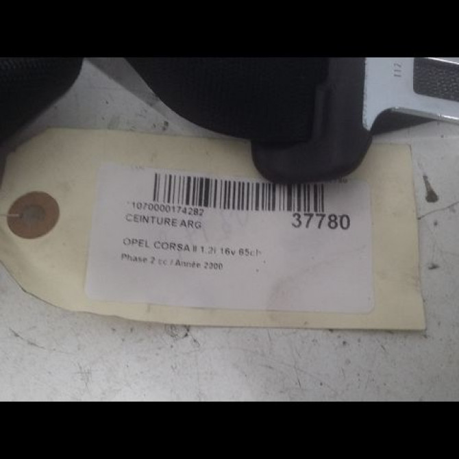 Ceinture arrière gauche occasion OPEL CORSA II Phase 2 04-1997->10-2000 1.2i 16v 65ch 90444265 3