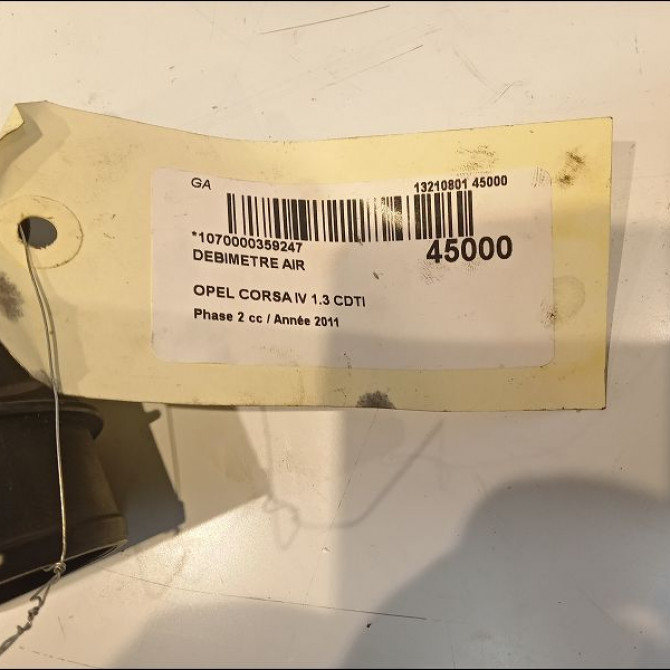 Debimetre air occasion OPEL CORSA IV Phase 2 01-2011->03-2015 1.3 CDTI 75ch 55561912 3