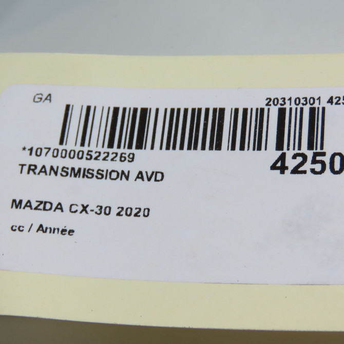 Transmission avant droite occasion MAZDA 6