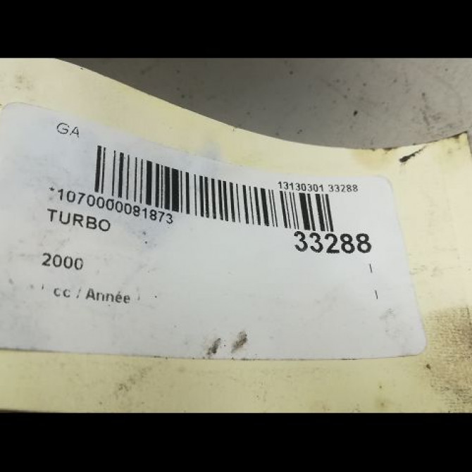 Turbo occasion CITROEN XSARA PICASSO Phase 1 12-1999->02-2004 2.0 HDi 90ch 375C8 4