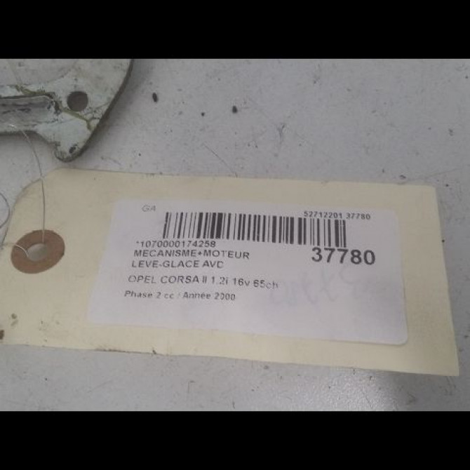 Mecanisme + moteur lève-glace avant droit occasion OPEL CORSA II Phase 2 04-1997->10-2000 1.2i 16v 65ch 90388862 3