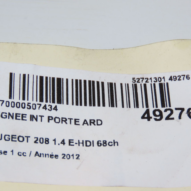 Poignee int porte ard occasion PEUGEOT 208 208 Phase 1 2012-03-01->2015-09-30 1.4 E-HDI 68ch 9144G4 4