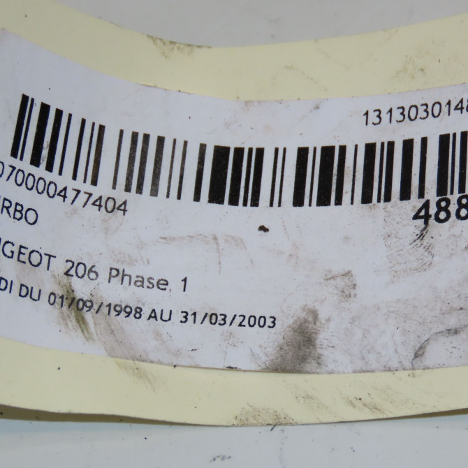 Turbo occasion PEUGEOT 206 Phase 1 09-1998->03-2009 2.0 HDI 375C8 8