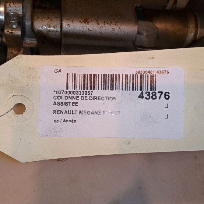 Colonne de direction assistee occasion RENAULT MEGANE IV Phase 1 12-2015->... 1.5 DCi 115ch 488100812R 7
