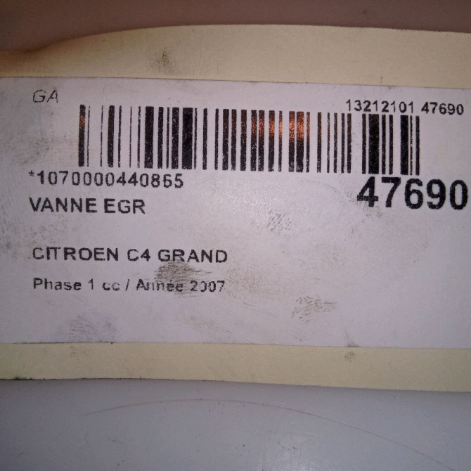Vanne EGR occasion CITROEN C4 GRAND PICASSO I Phase 1 10-2006->09-2013 2.0 HDI 138 ch 1618GZ 5