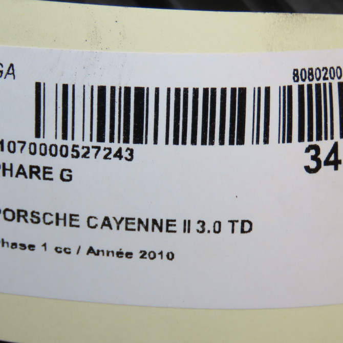 Phare gauche occasion PORSCHE 146 Phase 1 04-1995->04-1999 3.0 TD 240ch 8