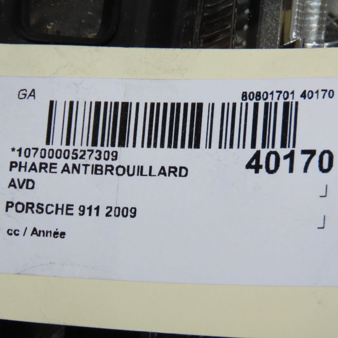Phare antibrouillard avant droit occasion PORSCHE 911 7