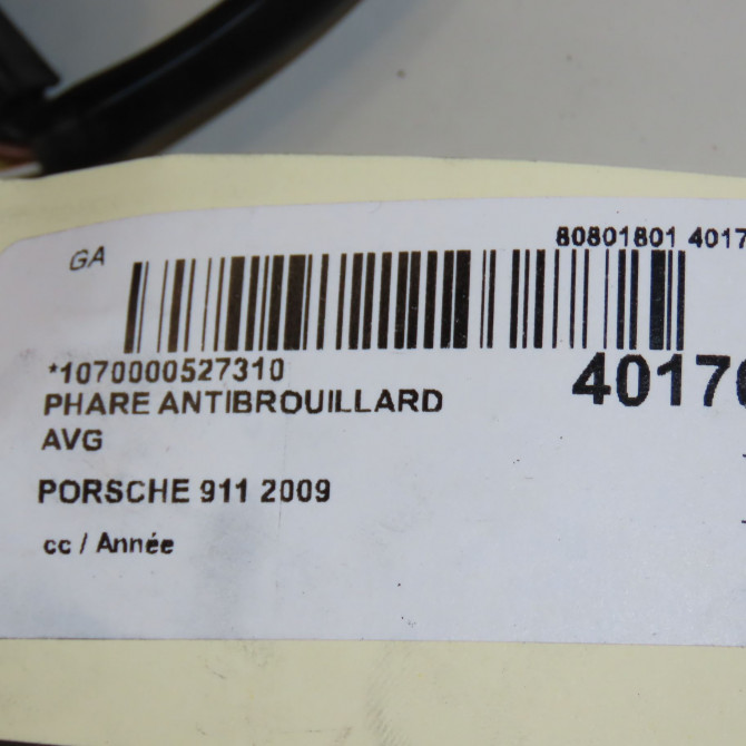Phare antibrouillard avant gauche occasion PORSCHE 911 7