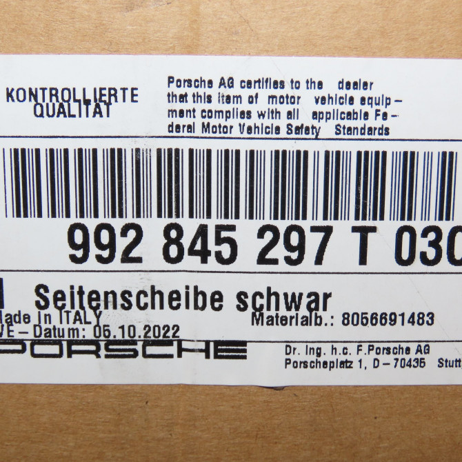 Glace custode g occasion PORSCHE 911 Phase 1 07-2004->07-2008 4
