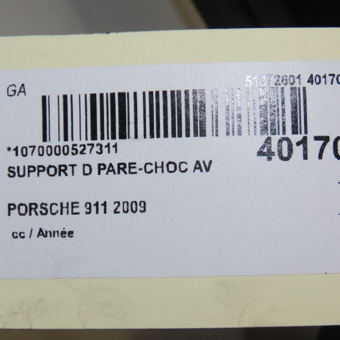 Support d pare-choc av occasion PORSCHE 911 4