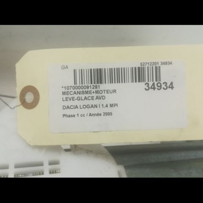 Mecanisme + moteur lève-glace avant droit occasion DACIA LOGAN I Phase 1 06-2005->06-2008 1.4 MPI 4