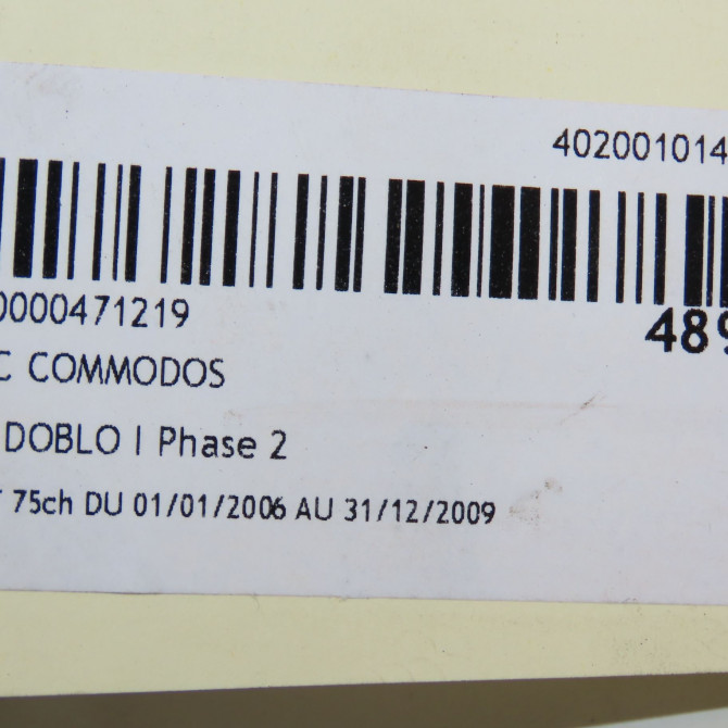 Bloc commodos occasion FIAT DOBLO I Phase 2 01-2006->12-2009 1.3 DT 75ch 735416667 6
