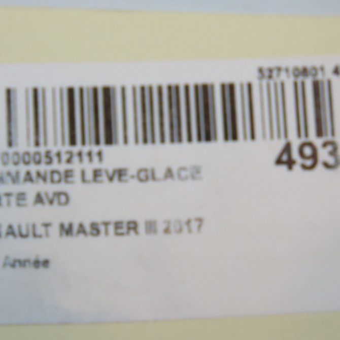Commande lève-glace porte avant droite occasion RENAULT MASTER III Phase 2 06-2014->... 2.3 DCI 145ch 8200476809 4