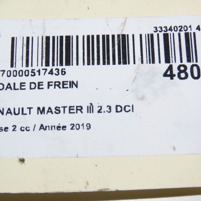 Pedale de frein occasion RENAULT MASTER III Phase 2 06-2014->... 2.3 DCI 130ch 360902888R 6