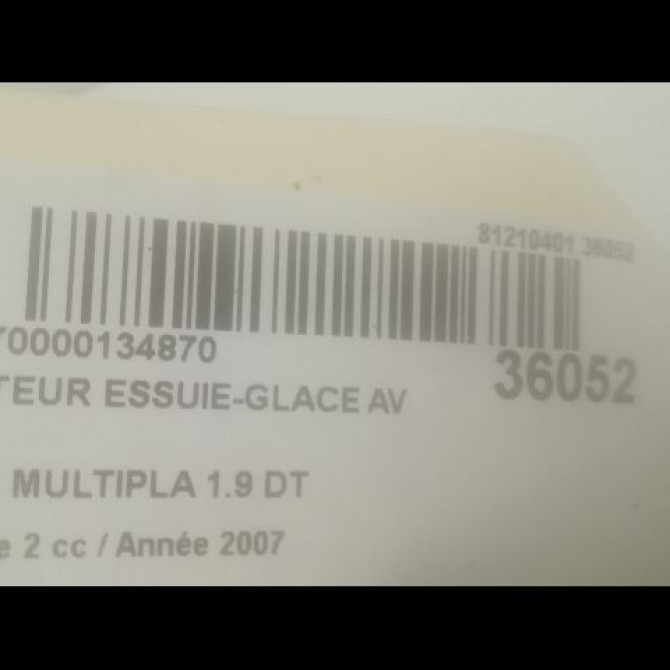 Moteur essuie-glace avant occasion FIAT MULTIPLA Phase 2 09-2004->04-2010 1.9 DT MULTIJET 120ch 51712785 3
