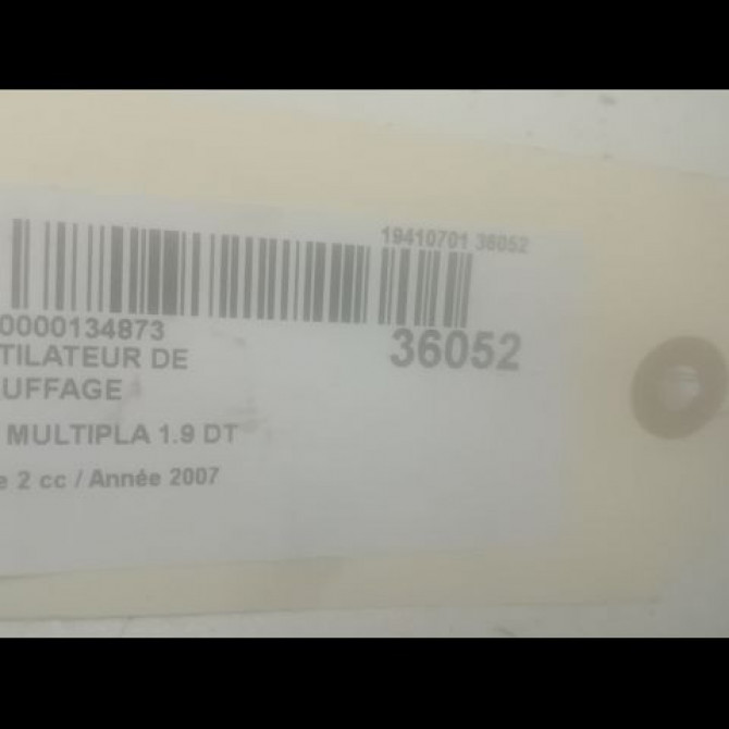 Ventilateur de chauffage occasion FIAT MULTIPLA Phase 2 09-2004->04-2010 1.9 DT MULTIJET 120ch 46770740 3