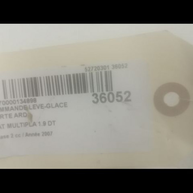 Commande leve-glace porte arrière droite occasion FIAT MULTIPLA Phase 2 09-2004->04-2010 1.9 DT MULTIJET 120ch 735428568 3