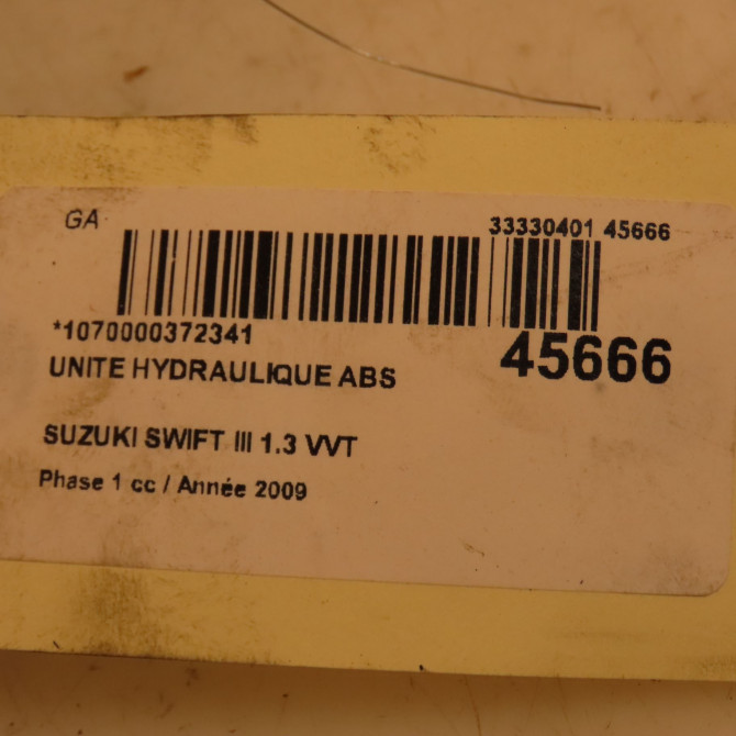 Unité hydraulique ABS occasion SUZUKI SWIFT III Phase 1 03-2005->09-2011 1.3 VVT 5611063JA2 4