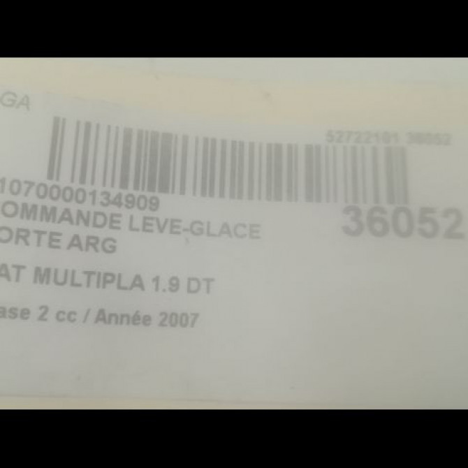Commande leve-glace porte arrière gauche occasion FIAT MULTIPLA Phase 2 09-2004->04-2010 1.9 DT MULTIJET 120ch 735428567 3