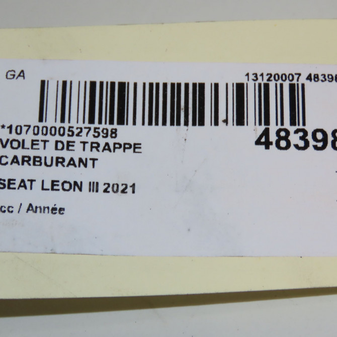 Volet de trappe carburant occasion SEAT LEON III 5FA809905JGRU 4