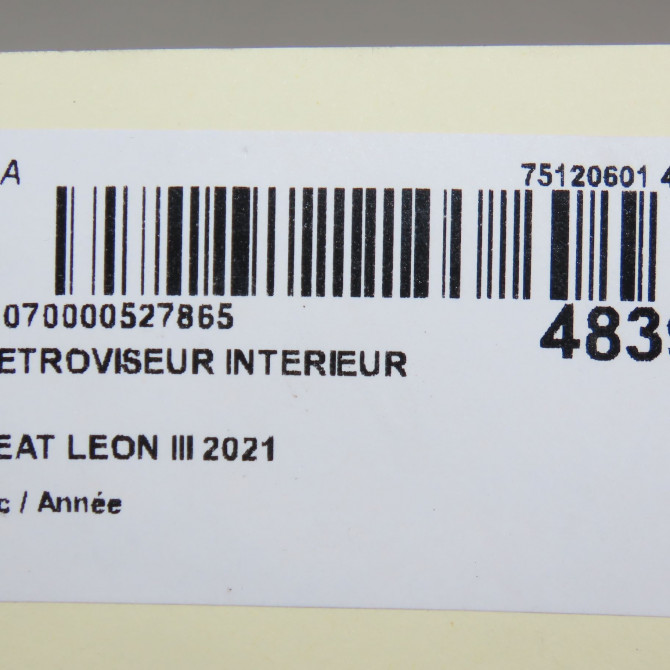 Retroviseur interieur occasion SEAT LEON III 3G0857511AM9B9 5