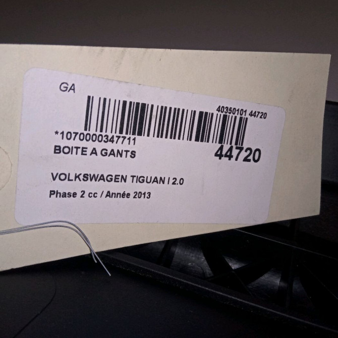 Boite à gants occasion VOLKSWAGEN TIGUAN I TIGUAN I Phase 2 2011-04-01->2016-12-31 2.0 TDI 140ch 5M1857114E82V 2