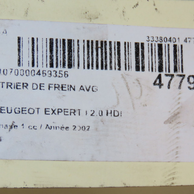 Etrier de frein avant gauche occasion PEUGEOT EXPERT I Phase 1 10-1995->12-2003 2.0 HDI 95ch 440192 5