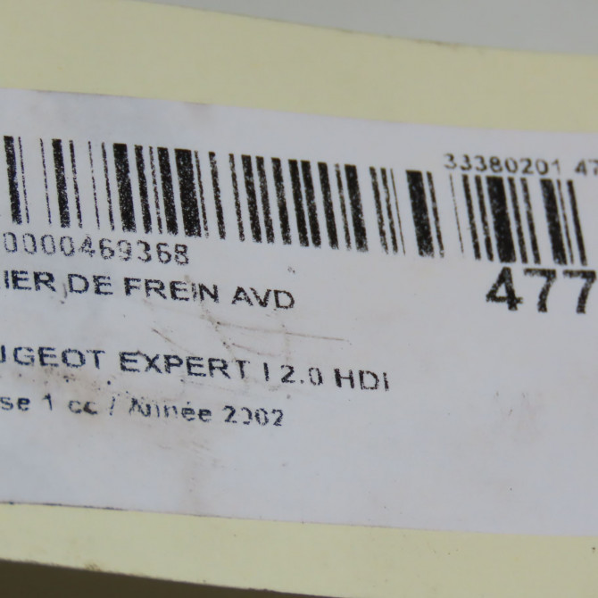 Etrier de frein avant droit occasion PEUGEOT EXPERT I Phase 1 10-1995->12-2003 2.0 HDI 95ch 440193 5