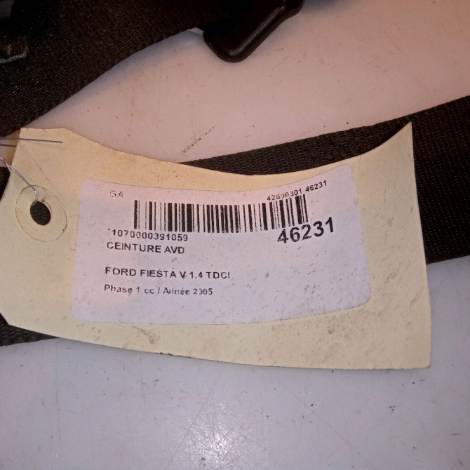Ceinture avant droite occasion FORD FIESTA V Phase 1 09-2002->10-2005 1.4 TDCI 1440582 4