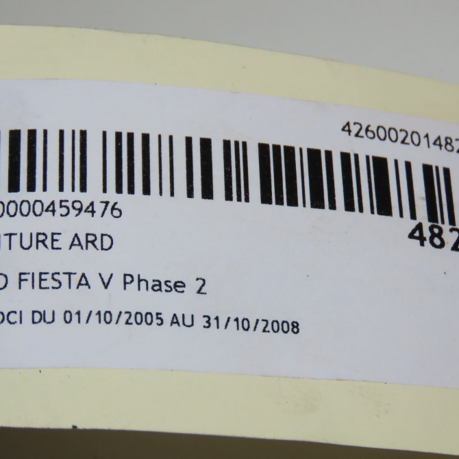 Ceinture arrière droite occasion FORD FIESTA V Phase 2 10-2005->10-2008 1.4 TDCI 1494437 4