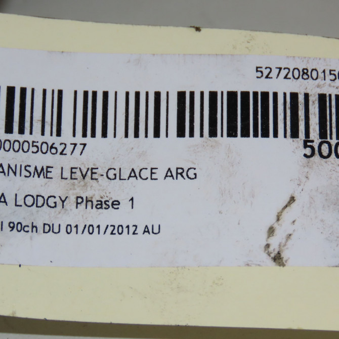 Mecanisme leve-glace arrière gauche occasion DACIA LODGY Phase 1 01-2012->... 1.5 DCI 90ch 827217927R 4