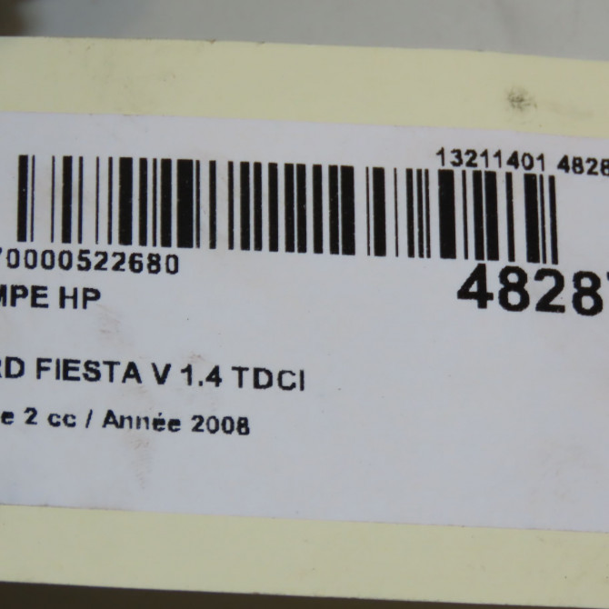 Pompe hp occasion FORD FIESTA V Phase 2 10-2005->10-2008 1.4 TDCI 7