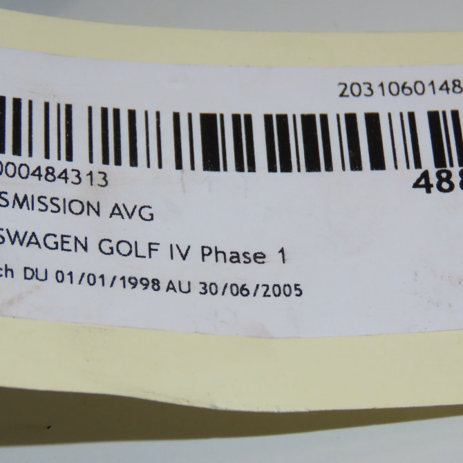 Transmission avant gauche occasion VOLKSWAGEN GOLF IV GOLF IV Phase 1 1998-01-01->2005-06-30 1.4i 75ch 1J0407271Q 6