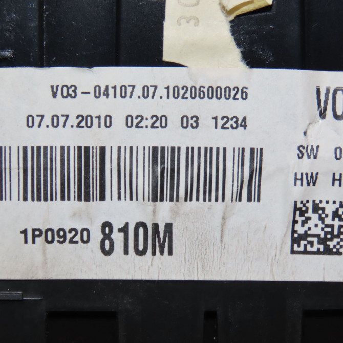 Compteur occasion SEAT LEON II Phase 2 05-2009->09-2012 1.6 TDI 105ch 1P0920810QX 4