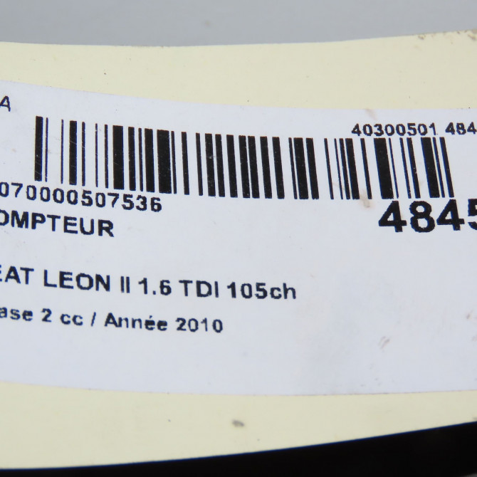 Compteur occasion SEAT LEON II Phase 2 05-2009->09-2012 1.6 TDI 105ch 1P0920810QX 6